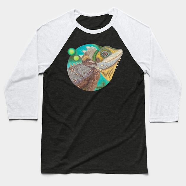 Dragon Lizard :: Reptiles and Amphibians Baseball T-Shirt by Platinumfrog